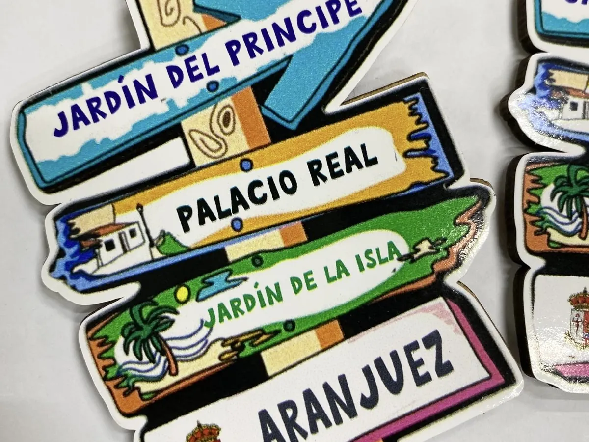 Imán de poste de señales souvenir de Aranjuez